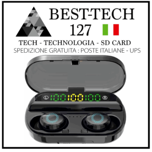 AURICOLARI CUFFIE BLUETOOTH 5.1 WIRELESS TWS F9 SPORT iOS HUAWEI XIAOMI SAMSUNG