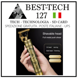 TAGLIA CAPELLI PROFESSIONALE REGOLA BARBA RASOIO ORO ELETTRICO RETRO T9